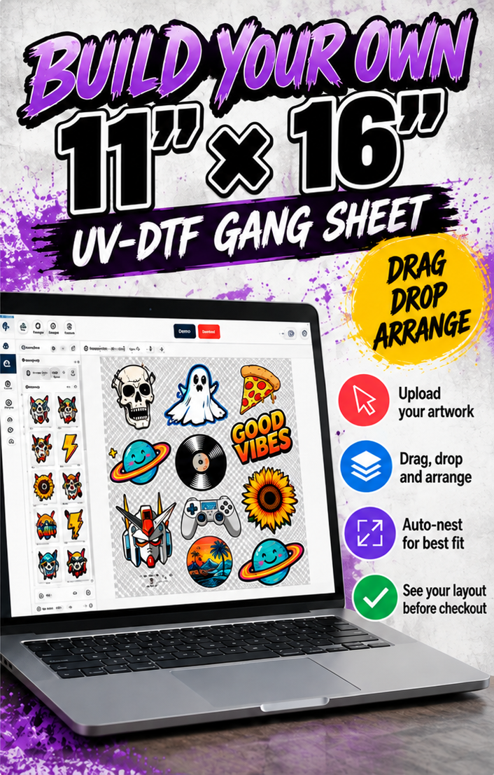 Build Your Own UV-DTF Decal Gang Sheet